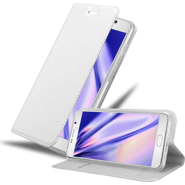 Cadorabo Custodia Per Cellulare Per Samsung Galaxy Note 5 Custodia Protettiva In Argento Cover Etui Book Case Booklet-image