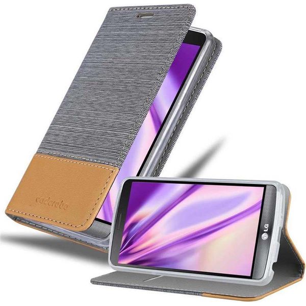 Cadorabo Custodia Per Lg G3 Stylus Custodia Protettiva In Grigio Custodia Per Cellulare Custodia A Libro Cover-image