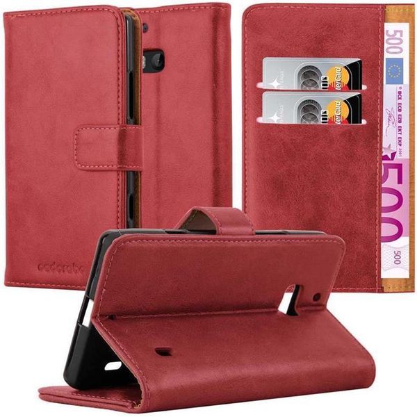 Cadorabo Cover Per Nokia Lumia 929 / 930 Cover Protettiva In Rosso Cover Per Cellulare Cover Libro Custodia-image