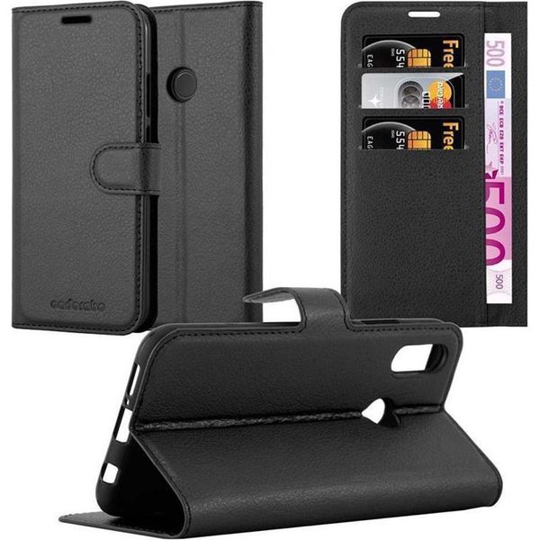 Cadorabo Cover Per Huawei P20 Lite 2018 / Nova 3E Cover Protettiva In Nero Custodia Per Cellulare Cover Chiusura Magnetica-image