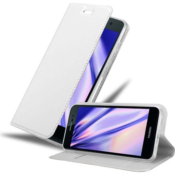 Cadorabo Custodia Per Cellulare Per Huawei Ascend P7 Custodia Protettiva In Argento Cover Etui Book Case Booklet-image