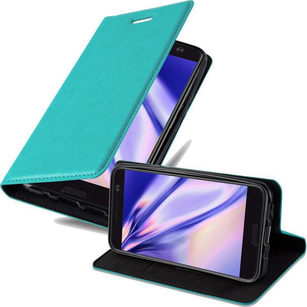 Cadorabo Custodia Per Htc 10 (One M10) Cover Protettiva In Turchese Custodia Per Cellulare Cover Chiusura Magnetica-image