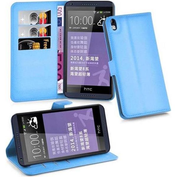 Cadorabo Custodia Per Htc Desire 816 Custodia Protettiva In Blu Custodia Per Telefono Cellulare Custodia Cover Chiusura Magnetica-image