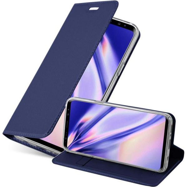 Cadorabo Custodia Per Cellulare Per Samsung Galaxy S9 Custodia Protettiva In Blu Cover Etui Book Case Booklet-image