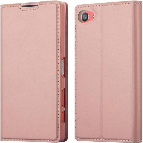 Cadorabo Custodia Per Cellulare Per Sony Xperia Z5 Compact Custodia Protettiva In Rosa Cover Etui Book Case Booklet-image