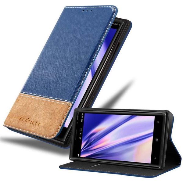 Cadorabo Cover Per Nokia Lumia 830 Cover Protettiva In Blu Shandy Case Custodia A Libro Custodia In Similcuoio-image