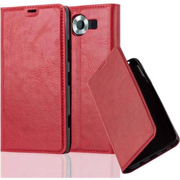 Cadorabo Cover Per Nokia Lumia 950 Cover Protettiva In Rosso Custodia Per Cellulare Cover Chiusura Magnetica-image