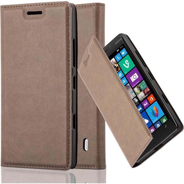 Cadorabo Cover Per Nokia Lumia 929 / 930 Cover Protettiva In Marrone Custodia Per Cellulare Cover Chiusura Magnetica-image