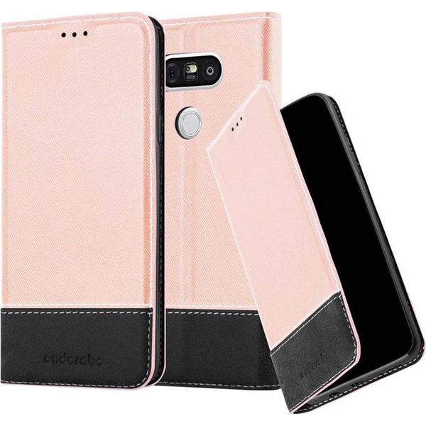 Cadorabo Custodia Per Lg G5 Custodia Protettiva In Rosa Shandy Custodia Book Case Custodia In Similcuoio-image