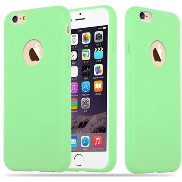 Custodia Cadorabo Per Apple Iphone 6 / 6S Custodia Protettiva In Verde Custodia Del Telefono Cellulare Tpu Custodia In Silicone Copertura-image