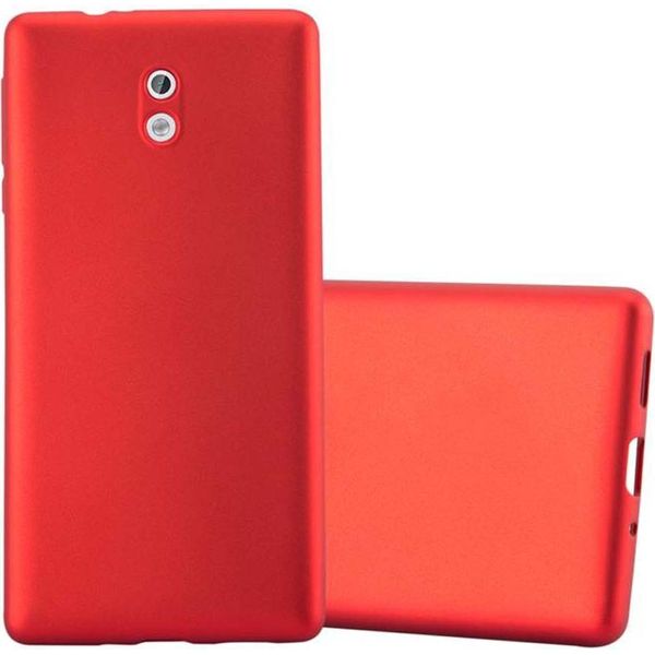 Cadorabo Custodia Protettiva Per Nokia 3 2017 Cover In Rosso Custodia Per Telefono Cellulare Tpu Custodia In Silicone Cover Case-image