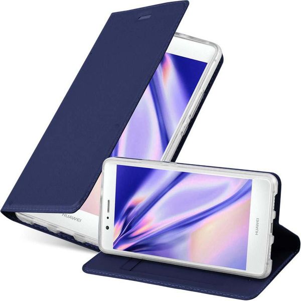 Cadorabo Custodia Del Telefono Cellulare Per Huawei P9 Lite 2016 / G9 Lite Custodia Protettiva In Blu Cover Etui Book Case Booklet-image