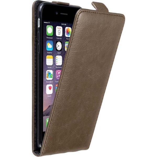 Custodia Cadorabo Per Apple Iphone 6 Plus / 6S Plus Custodia Protettiva In Marrone Custodia Flip Per Telefono Cellulare Custodia Cover-image
