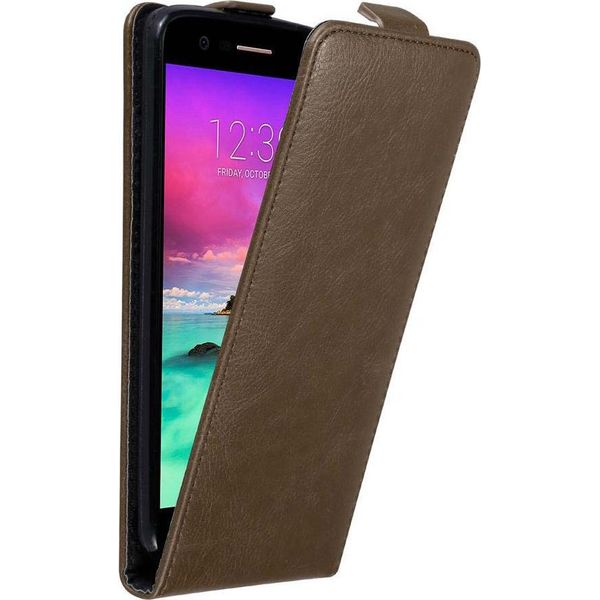 Cadorabo Cover Per Lg K10 2017 Cover Protettiva In Marrone Flip Case Custodia Per Telefono Cellulare Cover-image