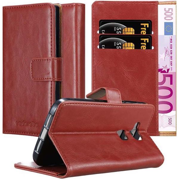Cadorabo Custodia Per Huawei Ascend G7 Plus / G8 / GX8 Custodia Protettiva In Rosso Custodia Per Cellulare Custodia A Libro Custodia Custodia-image