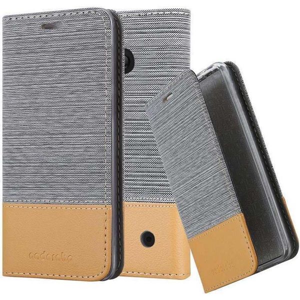 Cadorabo Custodia Per Nokia Lumia 550 Custodia Protettiva In Grigio Custodia Per Cellulare Custodia A Libro Cover-image