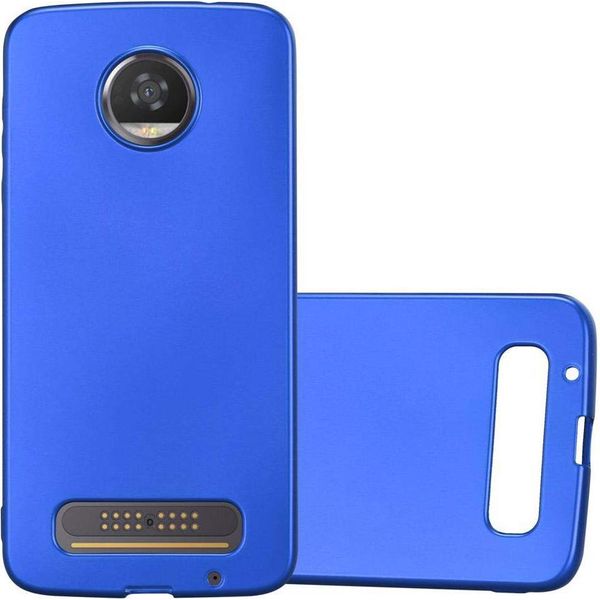Cadorabo Custodia Protettiva Per Motorola Moto Z2 Custodia In Blu Custodia Per Telefono Cellulare Custodia In Silicone Tpu Custodia Di Copertura-image