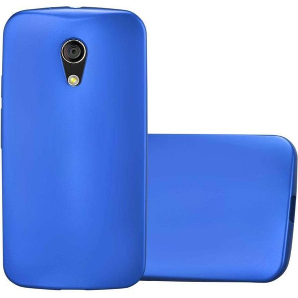 Cadorabo Custodia Protettiva Per Motorola Moto G2 Custodia In Blu Custodia Per Telefono Cellulare Custodia In Silicone Tpu Custodia Di Copertura-image