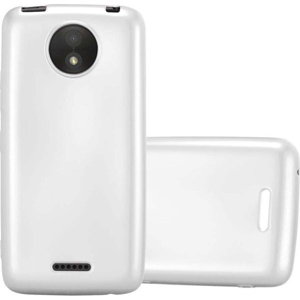 Cadorabo Custodia Protettiva Per Motorola Moto C Plus In Argento Custodia Del Telefono Cellulare Custodia In Silicone Tpu Custodia Cover Case-image