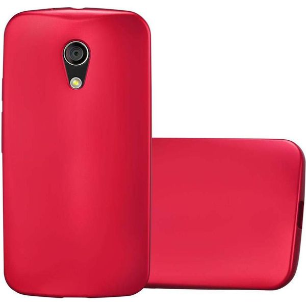 Cadorabo Custodia Protettiva Per Motorola Moto G2 Custodia In Rosso Custodia Per Cellulare Custodia In Silicone Tpu Custodia Cover Case-image