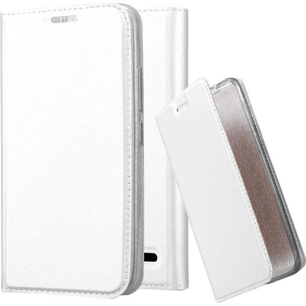 Cadorabo Custodia Per Cellulare Per Motorola Moto E4 Custodia Protettiva In Argento Cover Etui Book Case Booklet-image