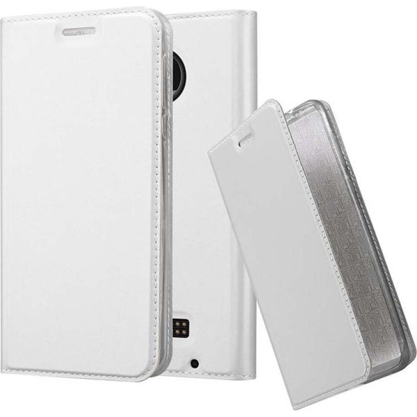 Cadorabo Custodia Per Cellulare Per Motorola Moto Z Play Custodia Protettiva In Argento Cover Etui Book Case Booklet-image