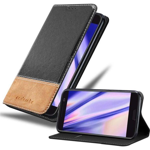 Cadorabo Custodia Per Htc One M10 Custodia Protettiva In Nera Shandy Case Book Case Etui-image