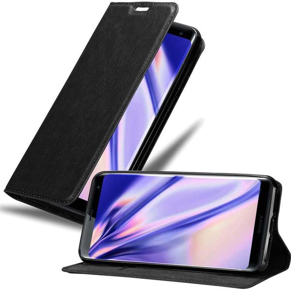 Cadorabo Cover Per Sony Xperia XZ3 Cover Protettiva In Nero Custodia Per Cellulare Cover Chiusura Magnetica-image