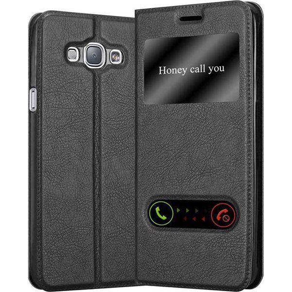 Cadorabo Custodia Protettiva Per Samsung Galaxy A8 2015 Cover In Nero Custodia Del Telefono Cellulare Custodia A Libro Cover Case-image