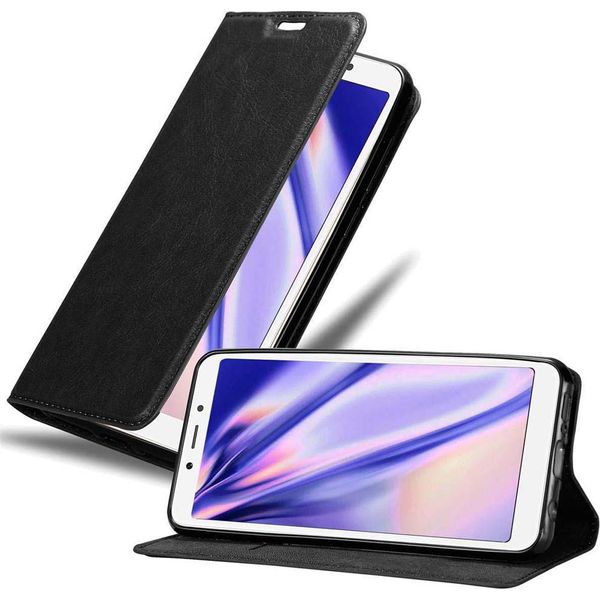 Cadorabo Custodia Per Xiaomi Redmi 6A Cover Protettiva In Nero Custodia Per Cellulare Cover Chiusura Magnetica-image
