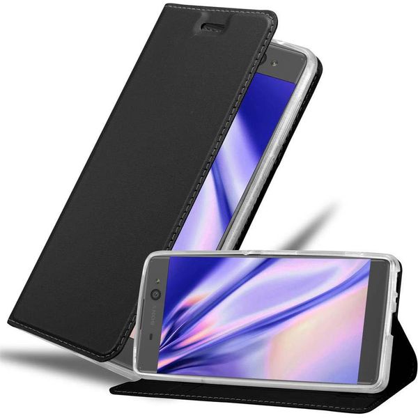 Cadorabo Custodia Per Cellulare Per Sony Xperia Xa Custodia Protettiva In Nero Cover Etui Book Case Booklet-image