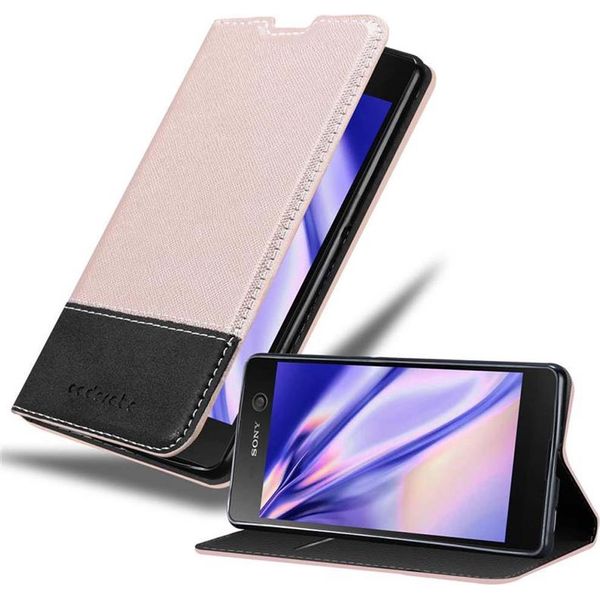 Cadorabo Custodia Per Sony Xperia M5 Custodia Protettiva In Rosa Shandy Custodia Book Case Custodia In Similcuoio-image