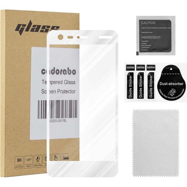 Cadorabo Pellicola Blindata Per Nokia 2 2017 Pellicola Protettiva In Bianco A Schermo Intero Vetro Temperato Di Protezione Del Display-image