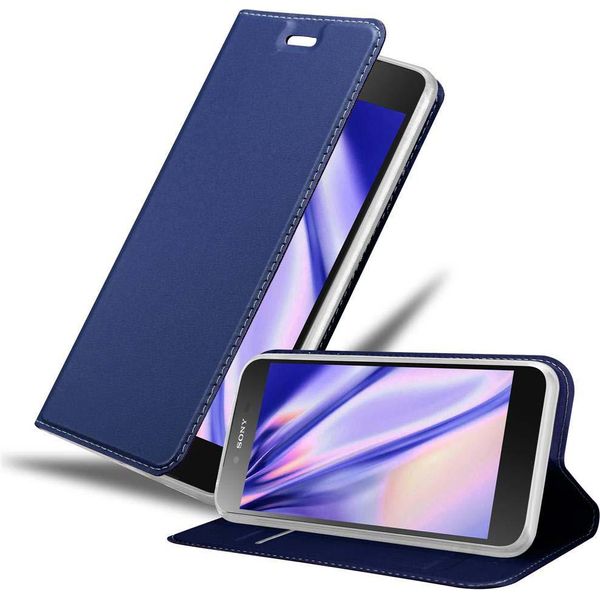 Cadorabo Custodia Per Cellulare Per Sony Xperia Z5 Premium Custodia Protettiva In Blu Cover Etui Book Case Booklet-image
