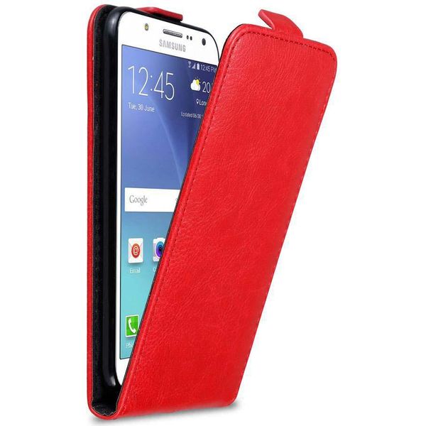Cadorabo Cover Per Samsung Galaxy J7 2015 Cover Protettiva In Rosso Flip Case Custodia Del Telefono Cellulare Cover-image