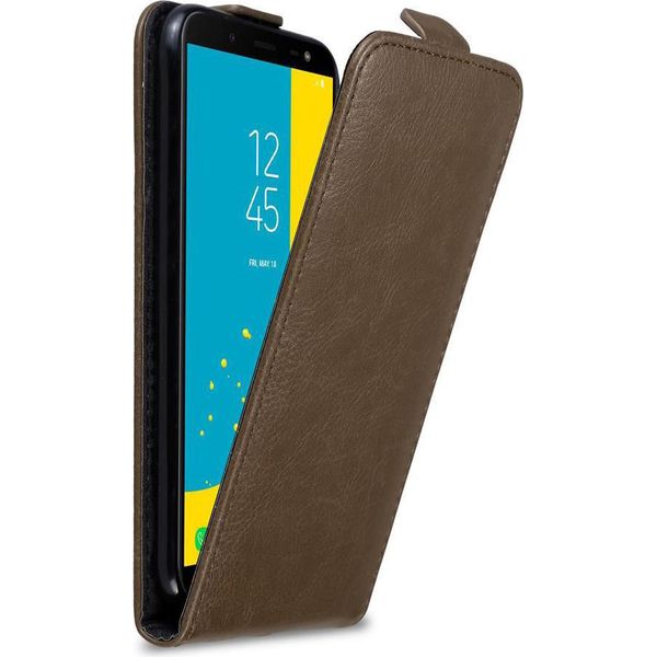 Cadorabo Cover Per Samsung Galaxy J6 2018 Cover Protettiva In Marrone Flip Case Custodia Per Telefono Cellulare Cover-image
