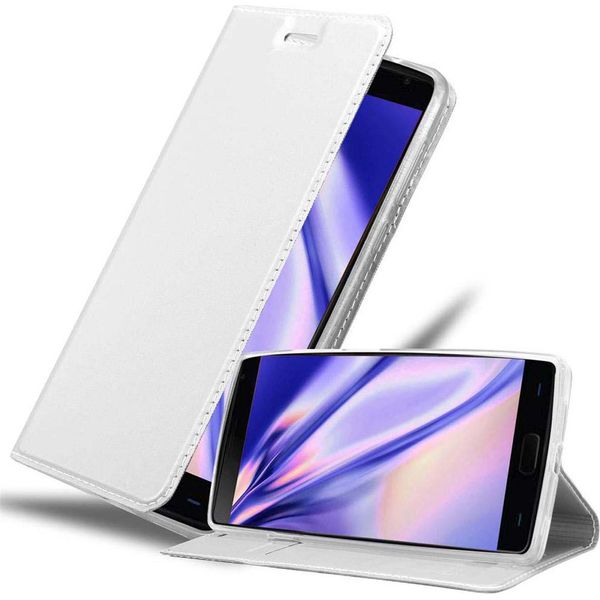 Cadorabo Custodia Per Cellulare Per Oneplus 2 Custodia Protettiva In Argento Cover Etui Book Case Booklet-image
