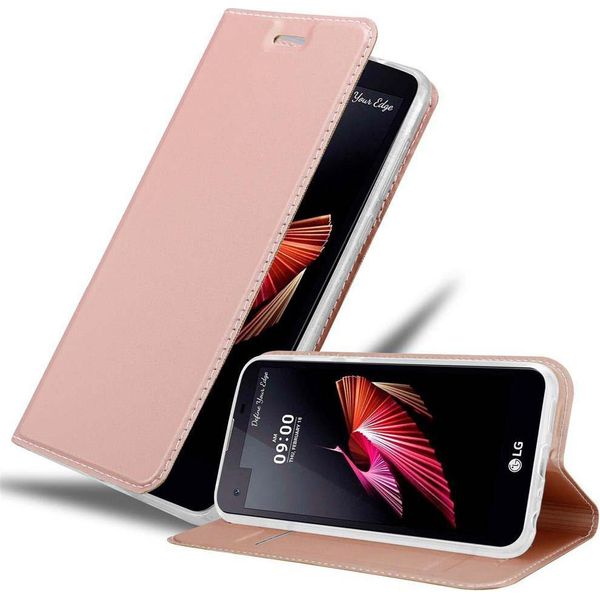 Cadorabo Custodia Per Cellulare Per Lg X Screen Custodia Protettiva In Rosa Cover Etui Book Case Booklet-image