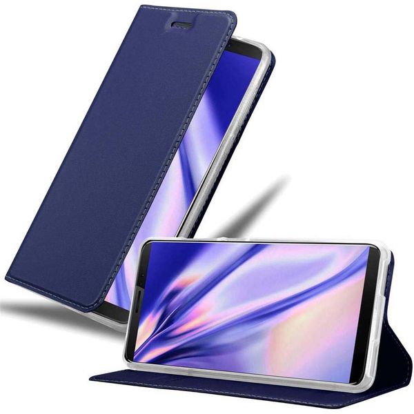 Cadorabo Custodia Per Cellulare Per Cubot J3 Pro Custodia Protettiva In Blu Cover Etui Book Case Booklet-image