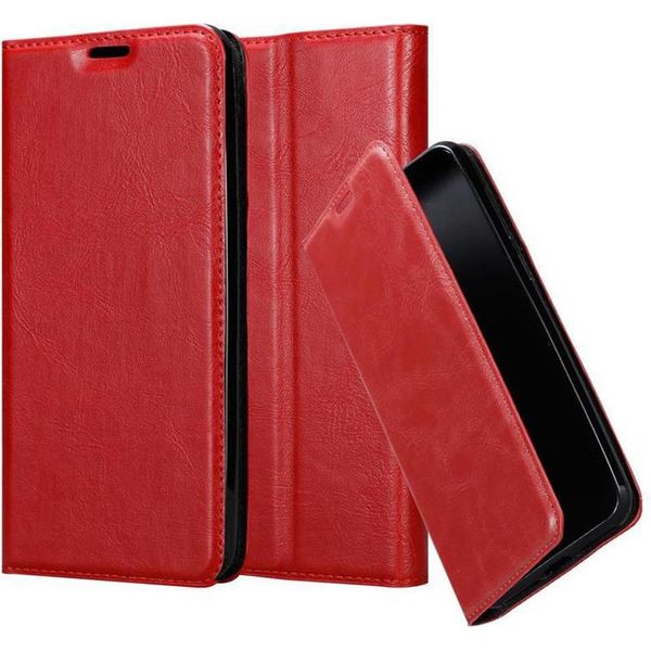 Cadorabo Custodia Per Xiaomi Redmi Go Custodia Protettiva In Rosso Telefono Cellulare Custodia Cover Chiusura Magnetica-image