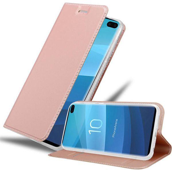 Cadorabo Custodia Per Cellulare Per Samsung Galaxy S10 Plus Custodia Protettiva In Rosa Cover Etui Book Case Booklet-image