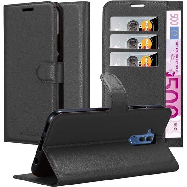 Cadorabo Cover Per Huawei Mate 20 Lite Cover Protettiva In Nero Custodia Per Cellulare Cover Chiusura Magnetica-image