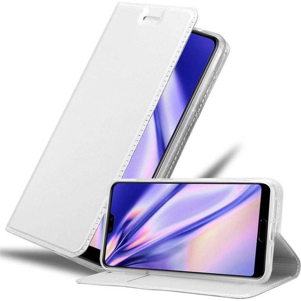Cadorabo Custodia Per Cellulare Per Huawei P20 Custodia Protettiva In Argento Cover Etui Book Case Booklet-image