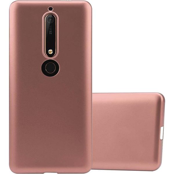 Cadorabo Custodia Protettiva Per Nokia 6.1 In Rosa Custodia Del Telefono Cellulare Tpu Custodia In Silicone Cover Case-image