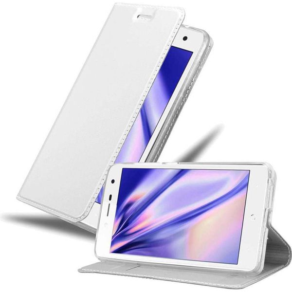 Cadorabo Custodia Per Cellulare Per Zte Blade L7 Custodia Protettiva In Argento Cover Etui Book Case Booklet-image