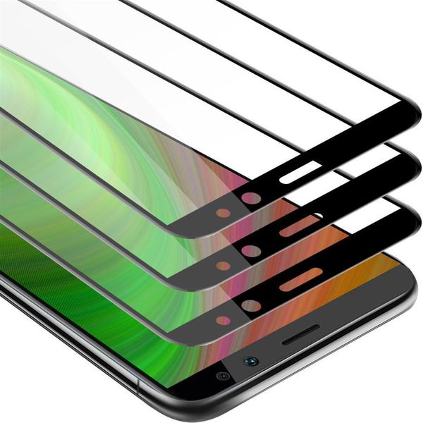 Cadorabo 3X Pellicola Protettiva A Schermo Intero Per Honor10 Lite In Nero Vetro Protettivo Del Display Temperato-image