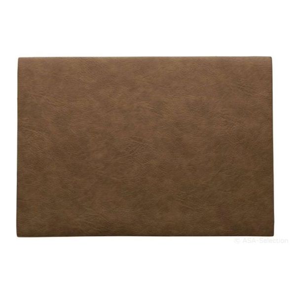 Asa Selection Vegan Leather Tischset Toffee, Platzmatte, Platzdeckchen, Untersetzer,Poliuretanolederoptik, Braun, 78307076-image