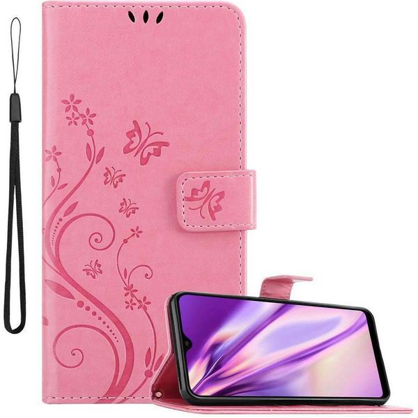 Cadorabo Cover Per Samsung Galaxy A20 / A30 / M10S Cover Protettiva In Rosa Cover Protettiva Cover Per Cellulare Cover Case Fiori Fiore-image