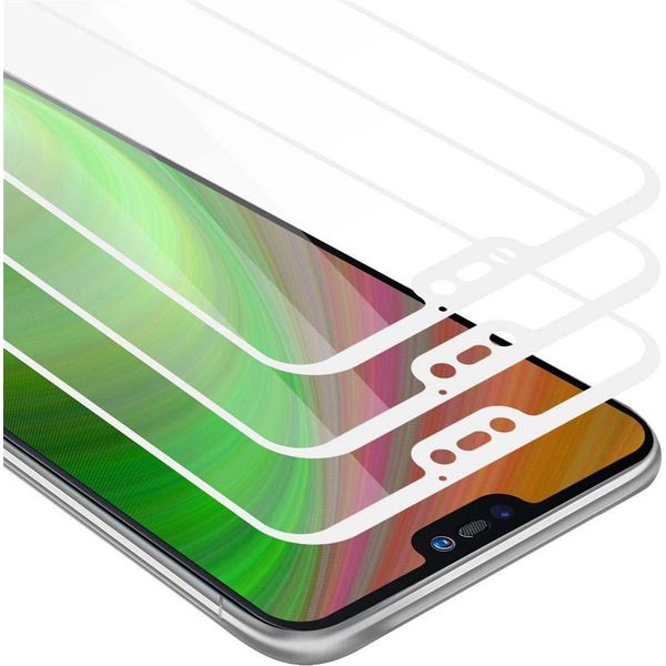 Cadorabo 3X Pellicola Protettiva A Schermo Intero Per Huawei P20 Lite In Bianco Vetro Protettivo Del Display Temperato-image