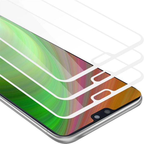 Cadorabo 3X Pellicola Blindata A Schermo Intero Per Huawei P20 Pellicola Protettiva In Vetro Temperato Bianco Di Protezione Del Display-image